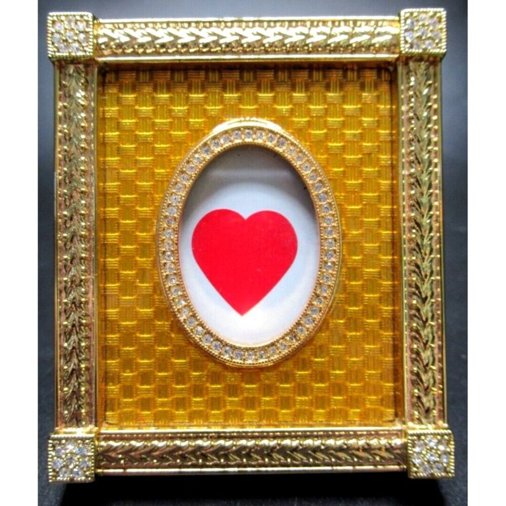 FABERGE Enamel Crystal Minituare Picture Frame
